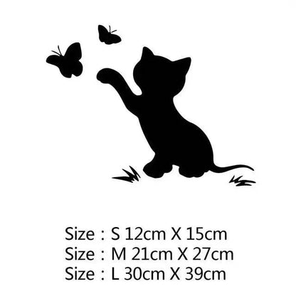 #11 Cute Cat Car Stickers Wrap Vinyl Cars Window Body Decoration to cover scratches Motorcycle Decal Stickers - Trendypet's Zone