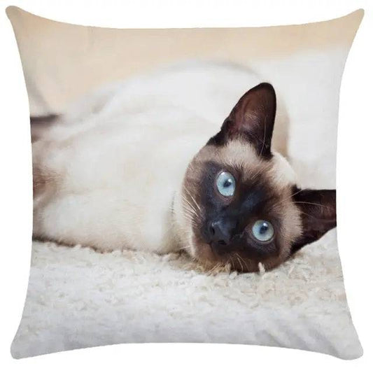 #18 Cushion Cover Cute Pet Cat Pillowcase Sofa Living Room Home Decor Pillowcase - Trendypet's Zone