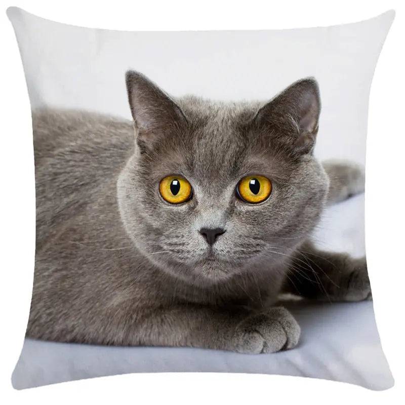 #20 Cushion Cover Cute Pet Cat Pillowcase Sofa Living Room Home Decor Pillowcase - Trendypet's Zone