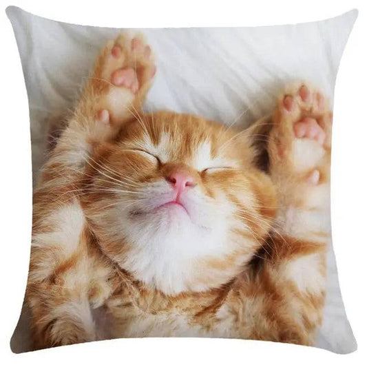 #30 Cushion Cover Cute Pet Cat Pillowcase Sofa Living Room Home Decor Pillowcase - Trendypet's Zone