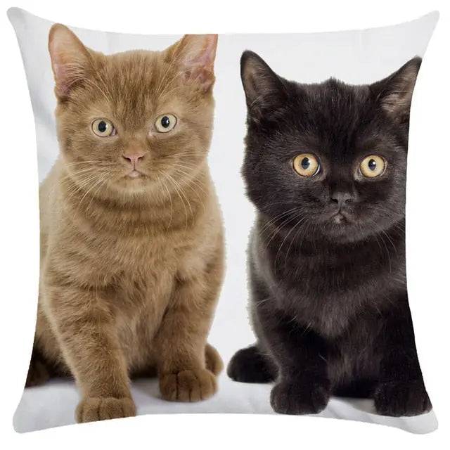 #36 Cushion Cover Cute Pet Cat Pillowcase Sofa Living Room Home Decor Pillowcase - Trendypet's Zone