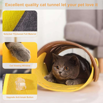 3mm Thick Splicing Cat Toy Felt Nest Deformable Kitten Tunnel Collapsible Tube House Tunnel Interactive Pet - Trendypet's Zone