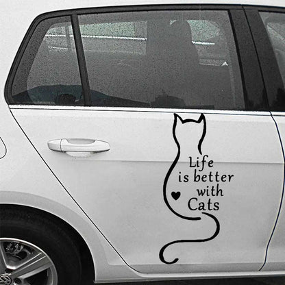 #5 Cute Cat Car Stickers Wrap Vinyl Cars Window Body Decoration to cover scratches Motorcycle Decal Stickers - Trendypet's Zone