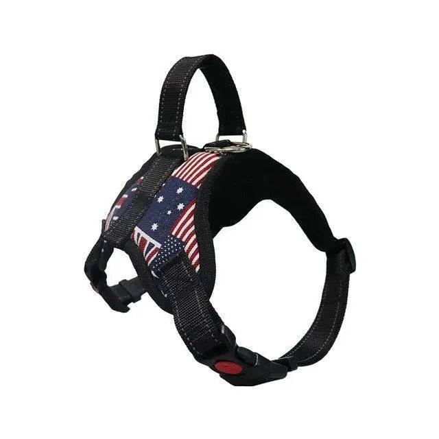 American Flag Colors Pet Dogs Adjustable Harness Small and Large Dog Harness Vest TRENDYPET'S ZONE