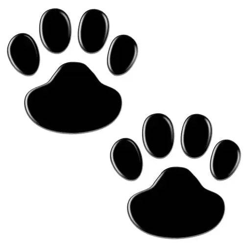 Black 1pair/set 3D Stickers Paw Animal Dog Cat Cool Design Bear Foot Prints Footprint Decal Car Stickers for Auto Motorcycle TRENDYPET'S ZONE