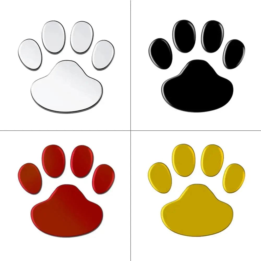 Black 1pair/set 3D Stickers Paw Animal Dog Cat Cool Design Bear Foot Prints Footprint Decal Car Stickers for Auto Motorcycle TRENDYPET'S ZONE