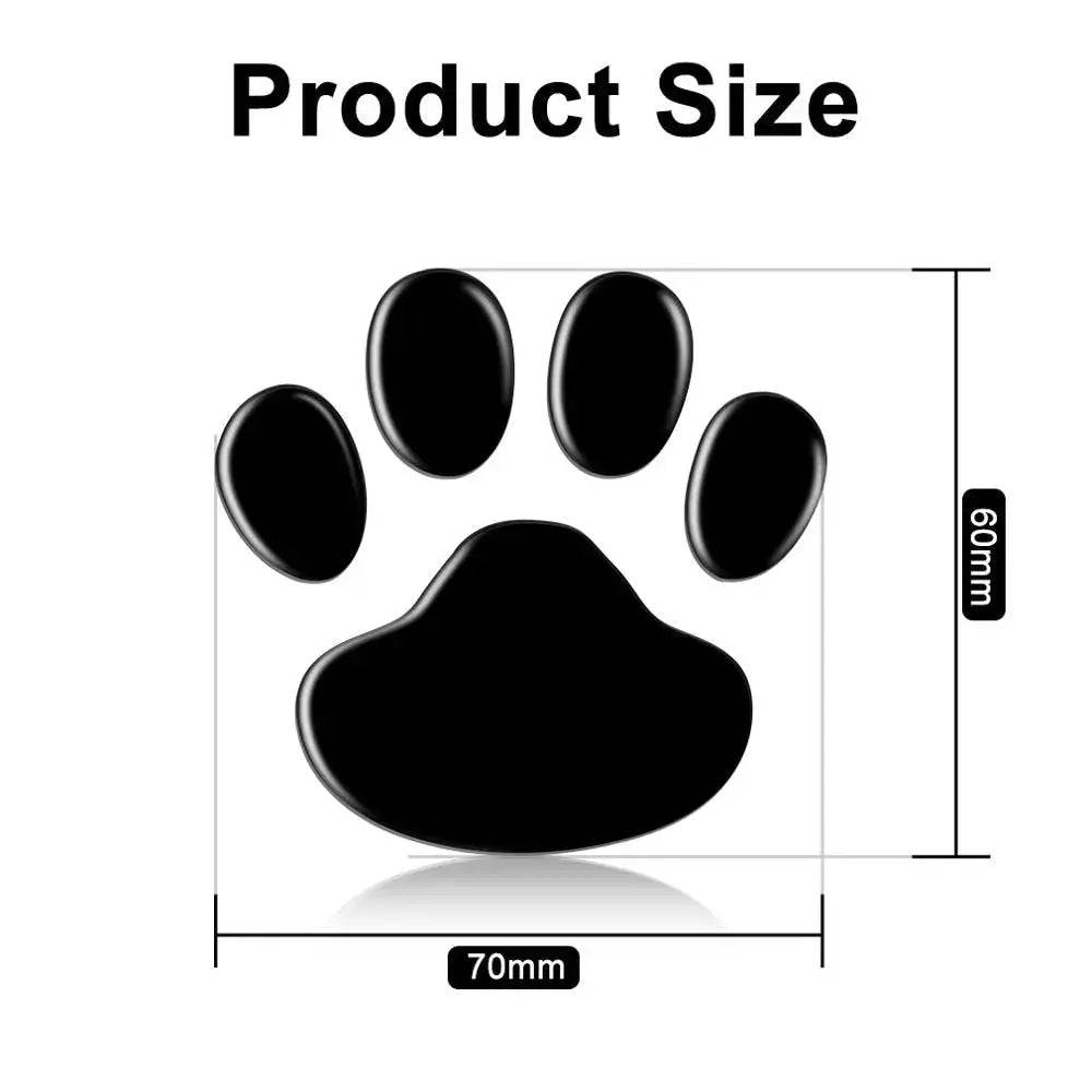 Black 1pair/set 3D Stickers Paw Animal Dog Cat Cool Design Bear Foot Prints Footprint Decal Car Stickers for Auto Motorcycle TRENDYPET'S ZONE