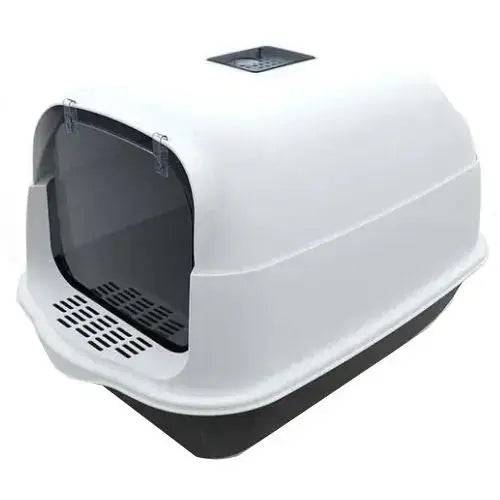 Black Fully Enclosed - Semi-sealed Pet Cat Litter Box Anti-Splash Deodorant Cat Toilet for Cats Two-Way with Shovel High Capacity Cat Litter Tray - Trendypet's Zone