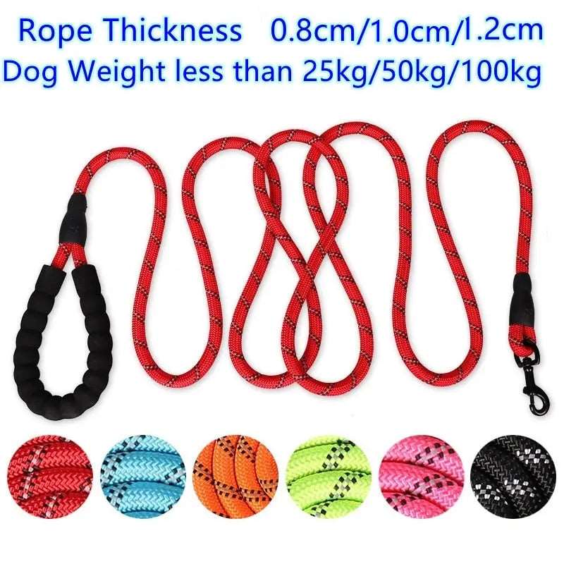 Blue 150/200/300cm Strong Pet Reflective Leash For Big Small Medium Large Dog Drag Pull Tow TRENDYPET'S ZONE