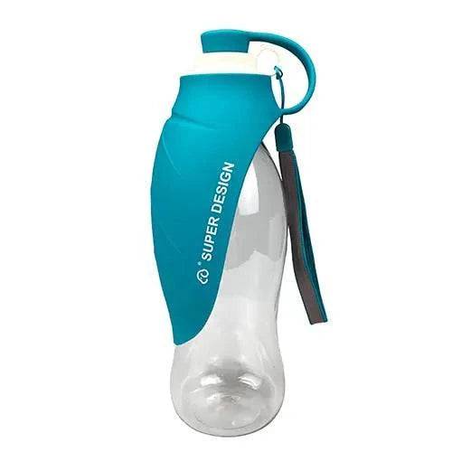 Blue 580ml Portable Pet Water Bottle Silicone Travel Bowl Outdoor Pet Water Dispenser - Trendypet's Zone