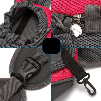 Blue Pet Puppy Carrier Outdoor Travel Dog Shoulder Bag Mesh Oxford Single Comfort Sling Handbag Tote Pouch - Trendypet's Zone