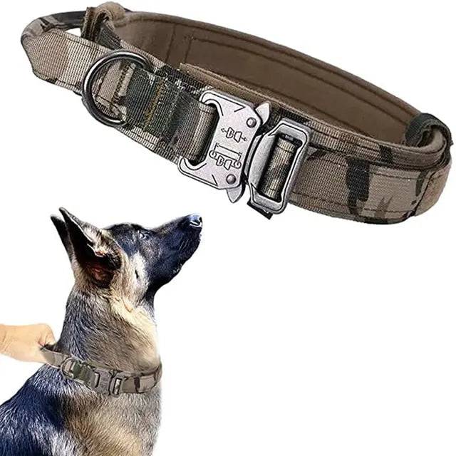 Camouflage Durable Tactical Dog Collar Leash Set Military Pet Collars Heavy Duty For Dogs Training Accessories TRENDYPET'S ZONE