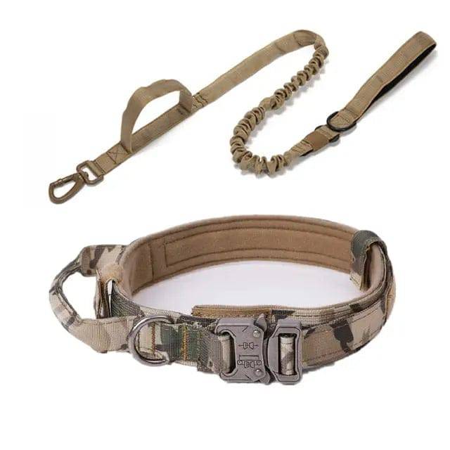 Camouflage Durable Tactical Dog Collar Leash Set Military Pet Collars Heavy Duty For Dogs Training Accessories TRENDYPET'S ZONE