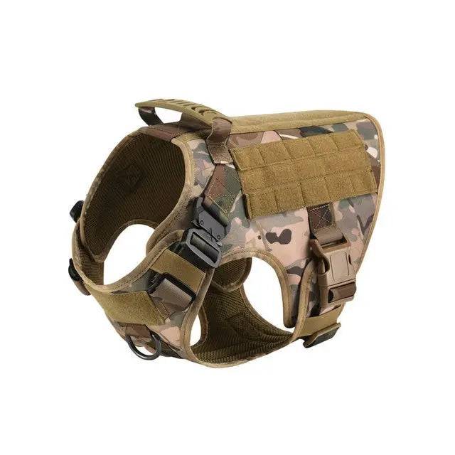 Camouflage Nylon Tactical Dog Harness And Leash Set Metal Buckle Big Dog Vest Durable Pet Harness For Small Large Dogs - Trendypet's Zone