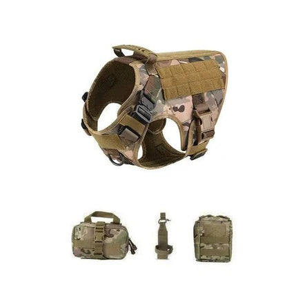 Camouflage Nylon Tactical Dog Harness And Leash Set Metal Buckle Big Dog Vest Durable Pet Harness For Small Large Dogs - Trendypet's Zone