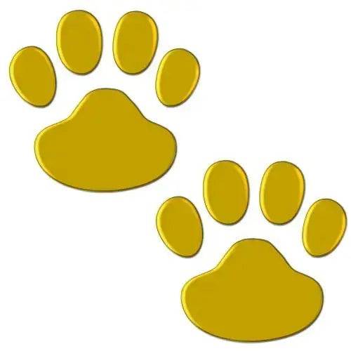 Gold 1pair/set 3D Stickers Paw Animal Dog Cat Cool Design Bear Foot Prints Footprint Decal Car Stickers for Auto Motorcycle TRENDYPET'S ZONE