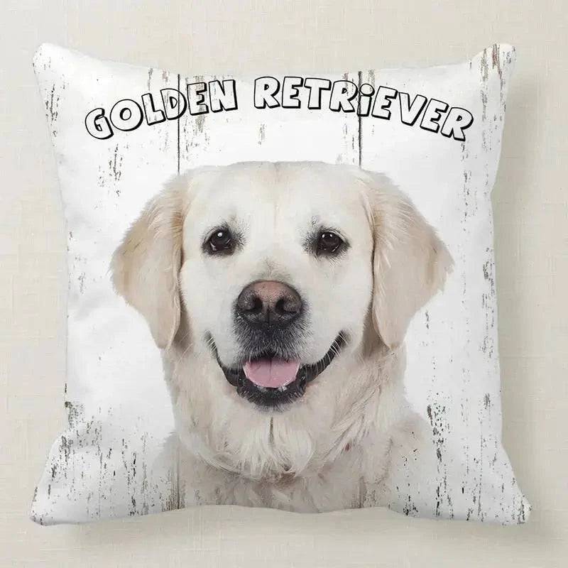 Golden Retriever Cute Dog Pillowcase Car Bed Sofa Bedroom Decor Cushion Cover TRENDYPET'S ZONE