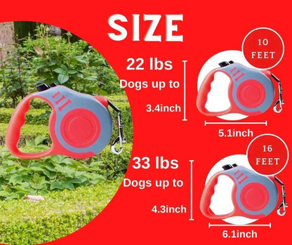 Gray Red Dog Leash 3m 5m Durable Leash Automatic Retractable Nylon Cat Lead Extension Puppy Walking Running Lead Roulette For Dog TRENDYPET'S ZONE