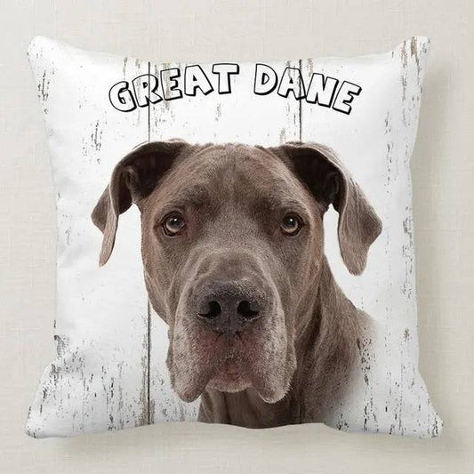 Great Dane Cute Dog Pillowcase Car Bed Sofa Bedroom Decor Cushion Cover TRENDYPET'S ZONE