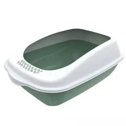 Green Fully Enclosed - Semi-sealed Pet Cat Litter Box Fully Enclosed Anti-Splash Deodorant Cat Toilet for Cats Two-Way with Shovel High Capacity Cat Litter Tray TRENDYPET'S ZONE