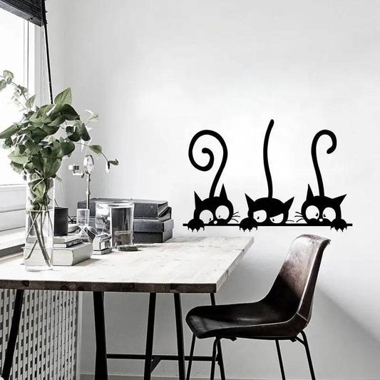 Lovely Three Black Cat DIY Wall Stickers Animal Room Decoration personality Vinyl Wall Decals - Trendypet's Zone