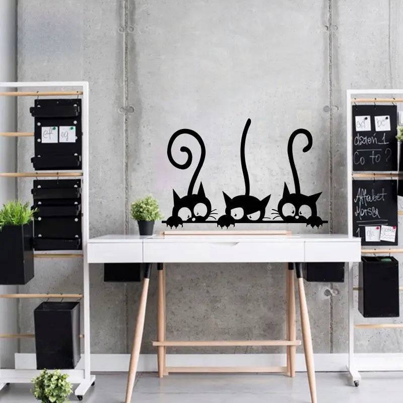 Lovely Three Black Cat DIY Wall Stickers Animal Room Decoration personality Vinyl Wall Decals - Trendypet's Zone