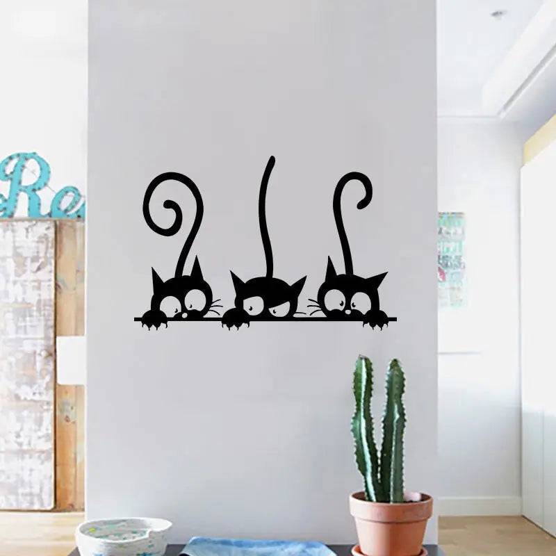 Lovely Three Black Cat DIY Wall Stickers Animal Room Decoration personality Vinyl Wall Decals - Trendypet's Zone