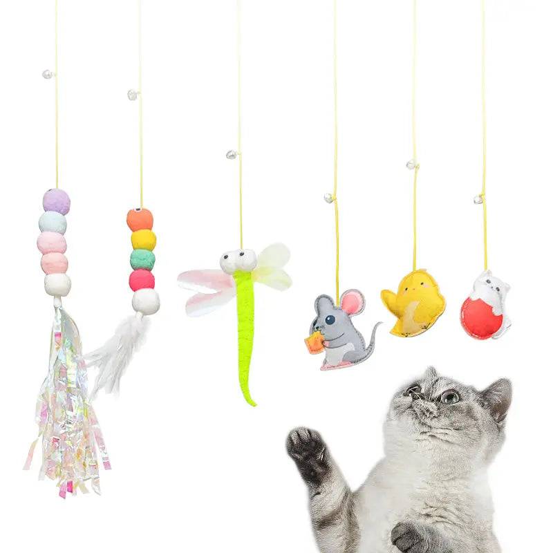 Paper Caterpillar Simulation Cat Scratch Rope Interactive Retractable Hanging Toy TRENDYPET'S ZONE