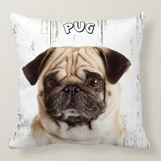 Pug Cute Dog Pillowcase Car Bed Sofa Bedroom Decor Cushion Cover TRENDYPET'S ZONE