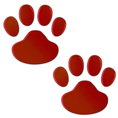 Red 1pair/set 3D Stickers Paw Animal Dog Cat Cool Design Bear Foot Prints Footprint Decal Car Stickers for Auto Motorcycle TRENDYPET'S ZONE