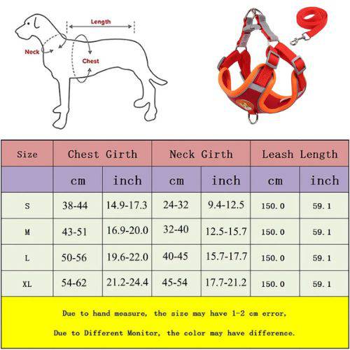 Red Pet Dog Harness and Leash Set Adjustable Puppy Harness Vest Reflective Walking Lead Leash For Small Dogs Chihuahua TRENDYPET'S ZONE