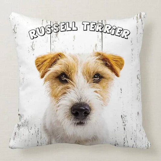 Russell Terrier Cute Dog Pillowcase Car Bed Sofa Bedroom Decor Cushion Cover TRENDYPET'S ZONE