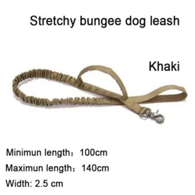 Sand Khaki Nylon Tactical Dog Harness And Leash Set Metal Buckle Big Dog Vest Durable Pet Harness For Small Large Dogs TRENDYPET'S ZONE