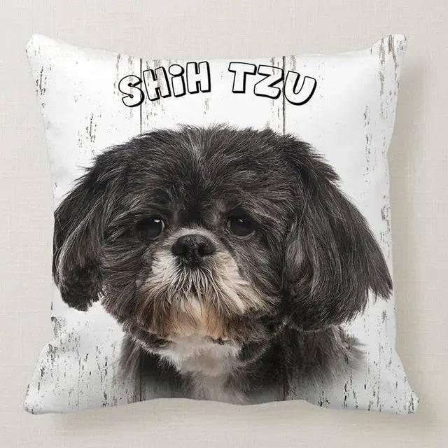 Shih Tzu Cute Dog Pillowcase Car Bed Sofa Bedroom Decor Cushion Cover TRENDYPET'S ZONE