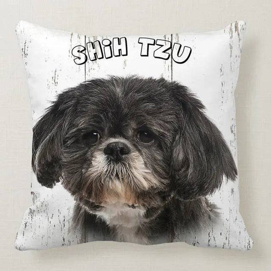 Shih Tzu Cute Dog Pillowcase Car Bed Sofa Bedroom Decor Cushion Cover - Trendypet's Zone