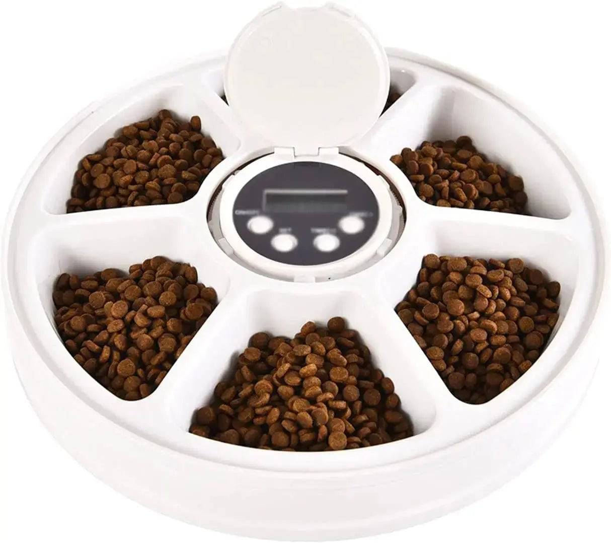 Six Grid Feeder Smart Automatic Pet Feeder With Voice Record Stainless Steel Lcd - Trendypet's Zone