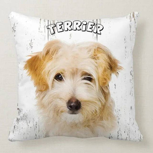 Terrier Cute Dog Pillowcase Car Bed Sofa Bedroom Decor Cushion Cover TRENDYPET'S ZONE