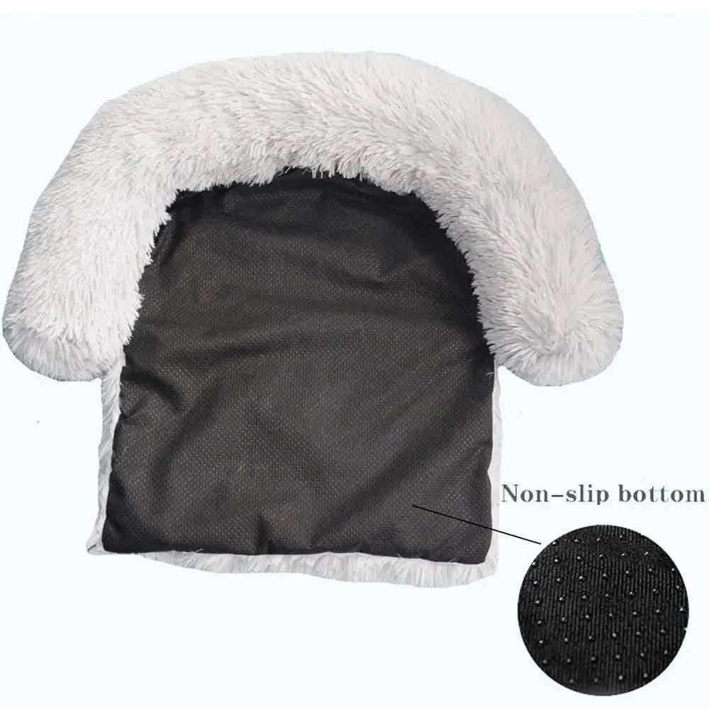 White Coffee Washable Removable Plush Pet Dog Bed Sofa House Mat Kennel Winter Warm Bed Pad Washable Dog Cushion Blanket Sofa Cover TRENDYPET'S ZONE