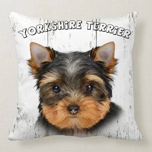 Yorkshire Terrier Cute Dog Pillowcase Car Bed Sofa Bedroom Decor Cushion Cover TRENDYPET'S ZONE