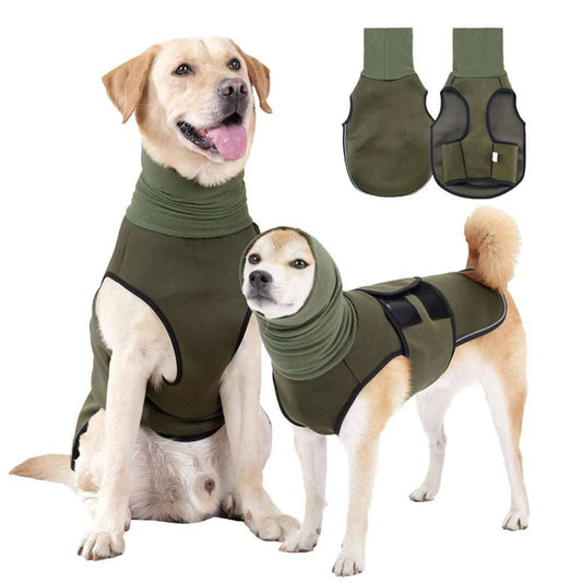 Army Green Dog Anti-Anxiety Vest Calming Jacket with Hoodie TRENDYPET'S ZONE