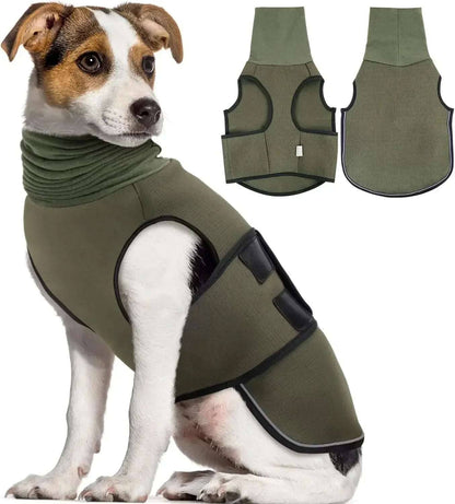 Army Green Dog Anti-Anxiety Vest Calming Jacket with Hoodie TRENDYPET'S ZONE