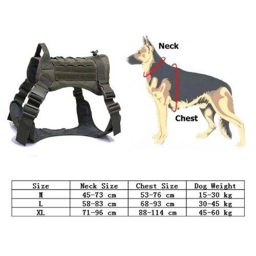 Army Green Tactical Dog Pet Vest With Bags Military Harness Leash Set TRENDYPET'S ZONE