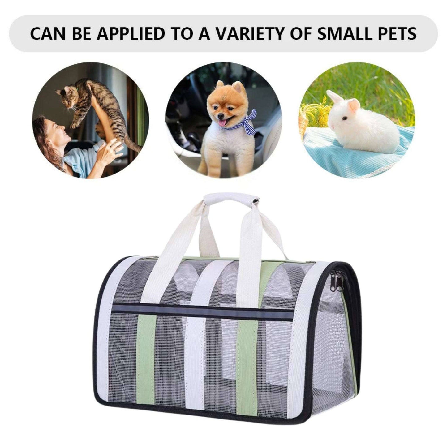 Avocado Green Pet Carrying Bag Large Capacity Portable Breathable Shoulder Bag For Outdoor Use Suitable For All Seasons TRENDYPET'S ZONE