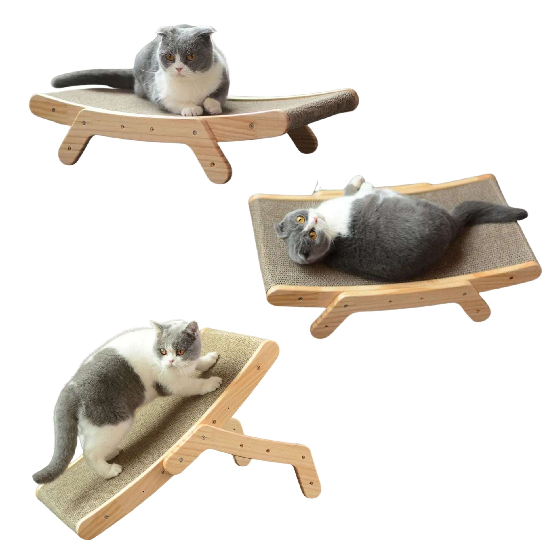 Bed Wood Anti Cat Scratcher Cat Scratch Board Bed 3 In 1 Pad Vertical Pet Cat Toys Grinding Nail Scraper Mat Training Grinding Claw TRENDYPET'S ZONE