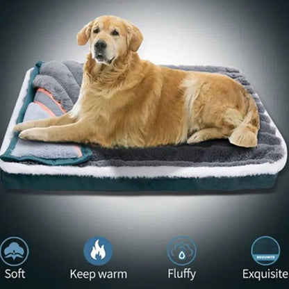 Beige Dog Sleeping Pad Bed With Pillow Soft And Comfortable Warm Removable And Machine Washable TRENDYPET'S ZONE