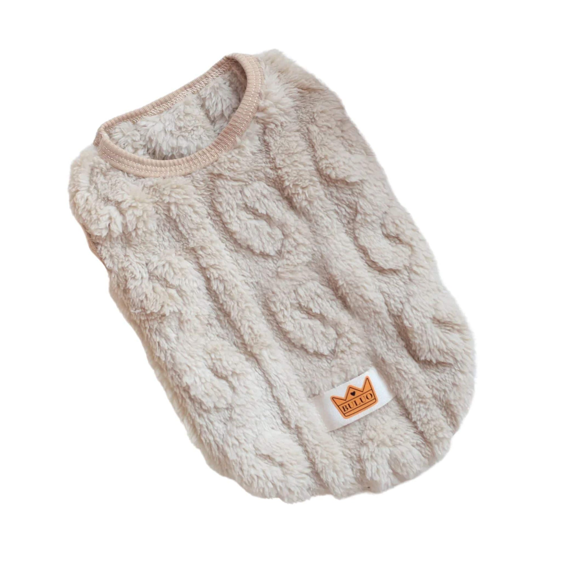 Beige Soft Cozy Autumn Winter Warm Fleece Dog Cat Sweaters TRENDYPET'S ZONE