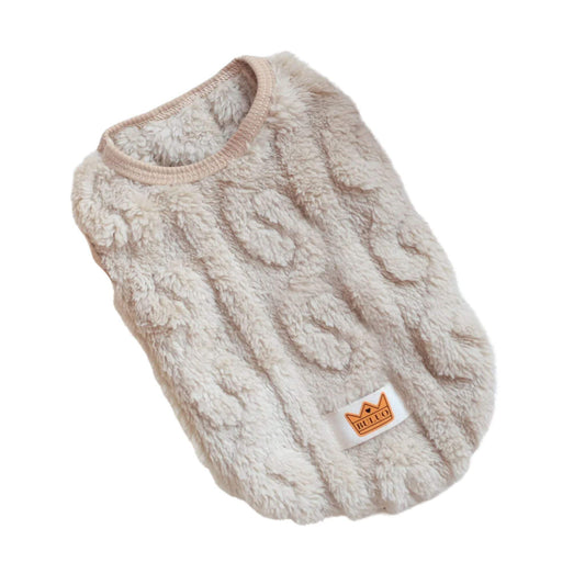 Beige Soft Cozy Autumn Winter Warm Fleece Dog Cat Sweaters TRENDYPET'S ZONE