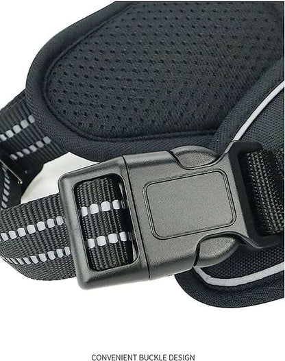 Black 1000D Oxford Cloth Reflective Pet Dog Harness Service Vest with Vertical Handle Adjustable Collars TRENDYPET'S ZONE