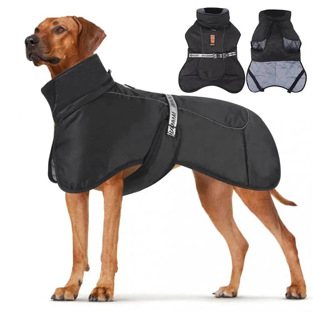 Black Big Dog Jacket Waterproof Winter Warm Clothes for Medium Large Dogs Coat Costume Outfits TRENDYPET'S ZONE