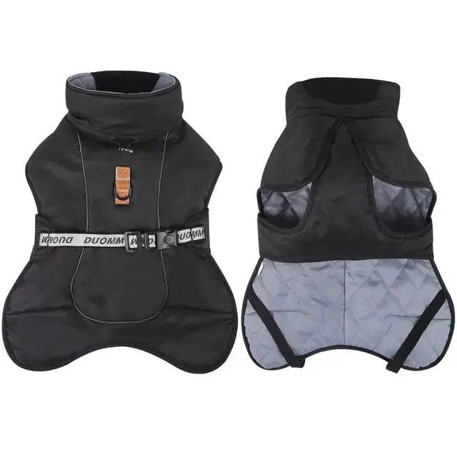 Black Big Dog Jacket Waterproof Winter Warm Clothes for Medium Large Dogs Coat Costume Outfits TRENDYPET'S ZONE